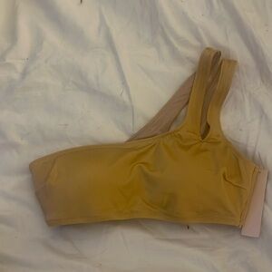 VS Gold One Shoulder Bathing Suit Top
